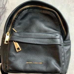 Black leather mini Marc Jacobs backpack